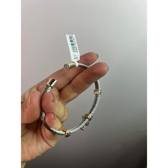 Beautiful Twisted Cable Magnetic Clasp Bangle Birthstone/June Bracelet - Picture 3 of 5